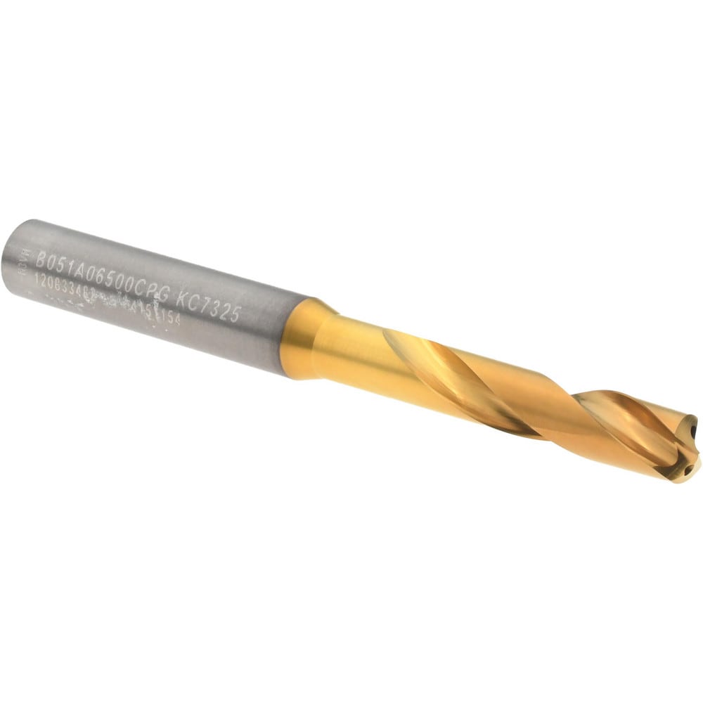 Screw Machine Length Drill Bit: 6.50 mm Dia, 140 deg Point, Solid Carbide