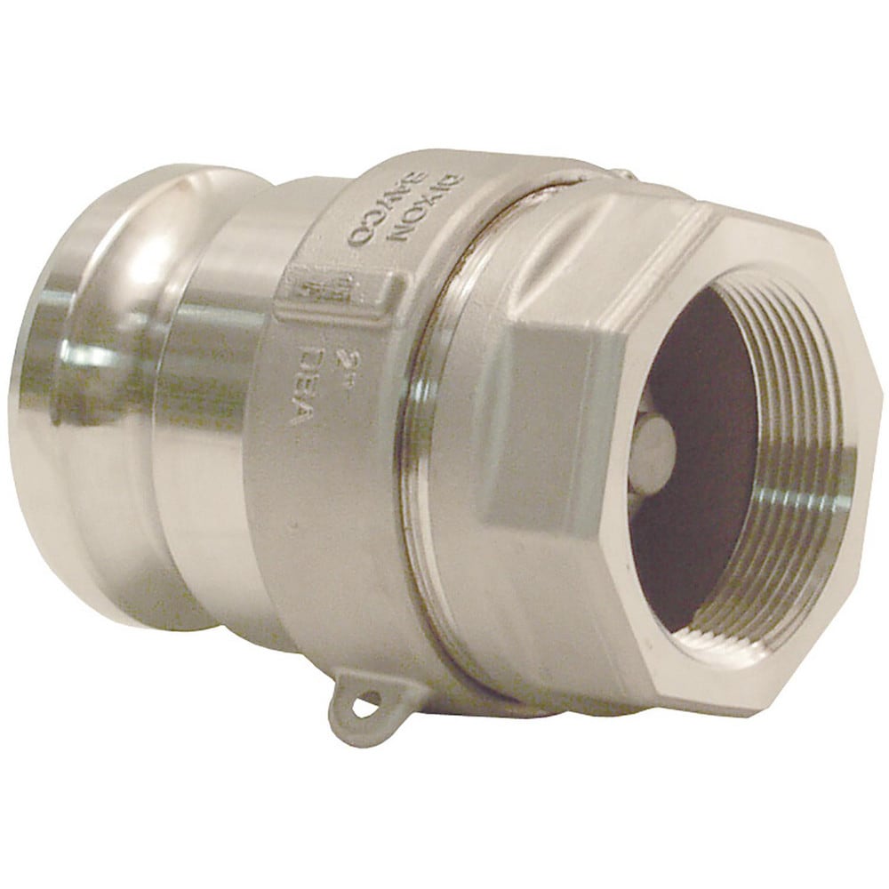 Reusable Hose Fittings; Type: Adapter; Thread Size: 2 in; Material: Stainless Steel; Thread Standard: NPT; Connection Type: Threaded