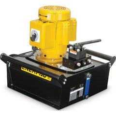 Power Hydraulic Pumps & Jacks; Type: Electric Hydraulic Pump; 1st Stage Pressure Rating: 10000; 2nd Stage Pressure Rating: 10000; Pressure Rating (psi): 10000; Oil Capacity: 5 gal; Actuation: Double Acting; Cylinder Operating Function: Advance, Hold and R