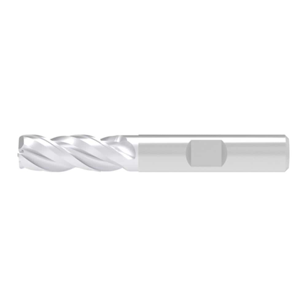 Corner Radius End Mill: 20.00 mm Dia, 38.00 mm LOC, 2.00 mm Radius, 3 Flute, Solid Carbide