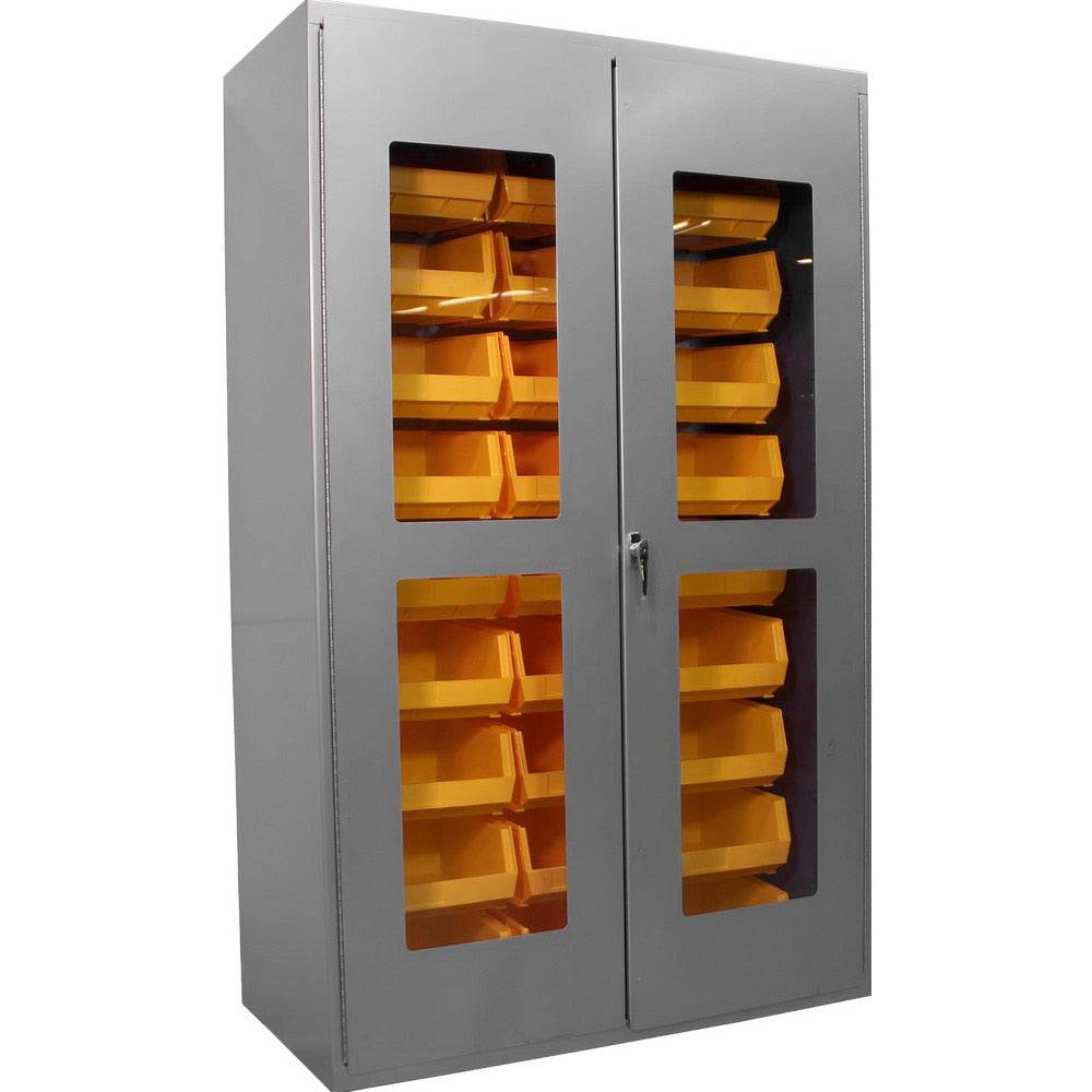 Steel Storage & Visible Cabinet: 48" Wide, 78" High