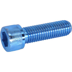 Hex Socket Cap Screw: M10x1.5 Thread, 16.00 mm Length Under Head, 12.9 Alloy Steel, Zinc-Blue Trivalent Chromate Finish