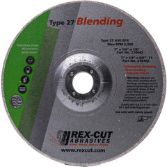 Deburring Wheel: 7" Dia, 1/4" Face Width, 7/8" Hole, Aluminum Oxide