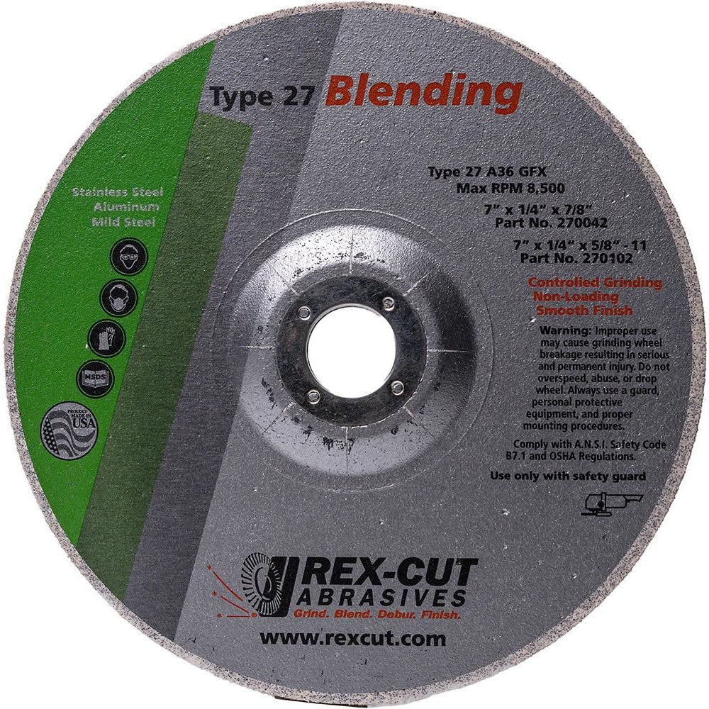 Deburring Wheel: 5" Dia, 3/16" Face Width, 7/8" Hole, Aluminum Oxide