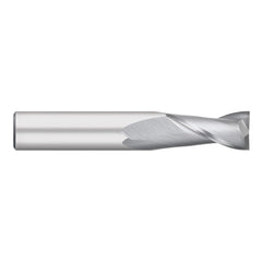 Square End Mill: 3/4" Dia, 1-1/2" LOC, 2 Flute, Solid Carbide