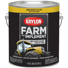 Brush-On  Paint: 1 gal, John Deere Yellow, High-Gloss Finish