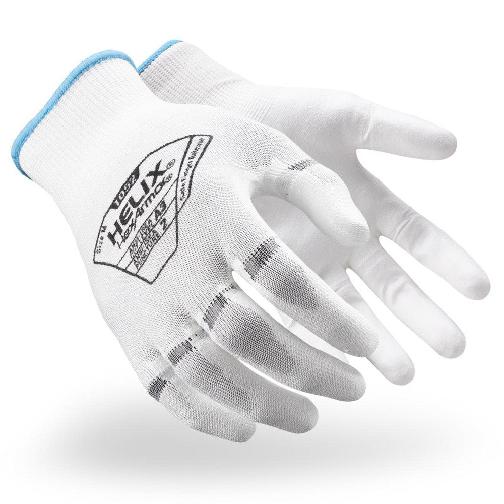 Cut, Puncture & Abrasion-Resistant Gloves: Helix 1052, Size Large, ANSI Cut A3, ANSI Puncture 2, Polyurethane, HPPE Blend