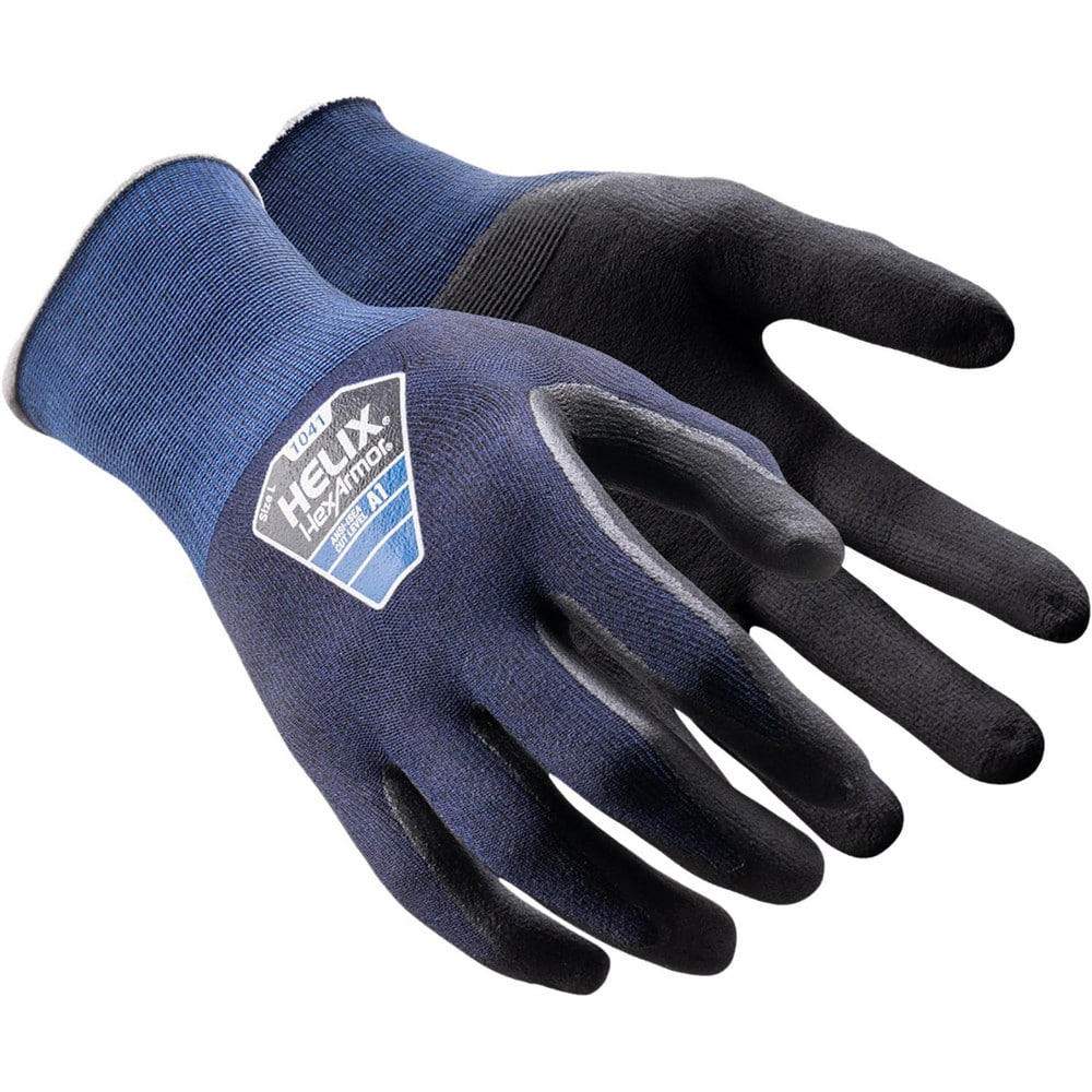 Cut, Puncture & Abrasion-Resistant Gloves: Helix 1041, Size X-Large, ANSI Cut A1, ANSI Puncture 2, Nitrile, Nylon