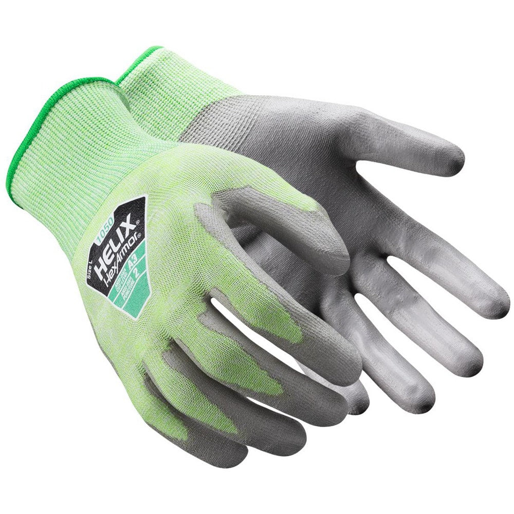 Cut, Puncture & Abrasion-Resistant Gloves: Helix 1050, Size X-Small, ANSI Cut A3, ANSI Puncture 2, Polyurethane, HPPE Blend