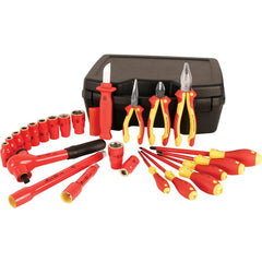 Combination Hand Tool Set: 24 Pc, Insulated Socket, Insulated Plier & Insulated Screwdrivers