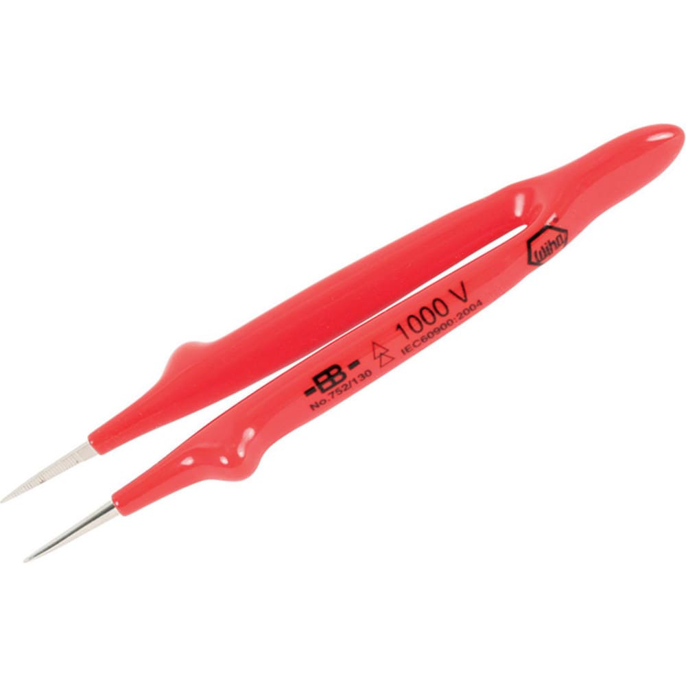 Tweezers; Tweezer Type: ESD Safe; Pattern: Solid Color; Material: Steel; Tip Type: Fine, Straight; Tip Shape: Pointed; Overall Length (Inch): 5