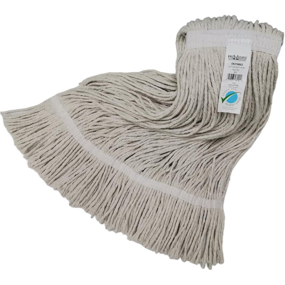 Wet Mop Cut: Clamp Jaw, X-Large, White Mop, Cotton