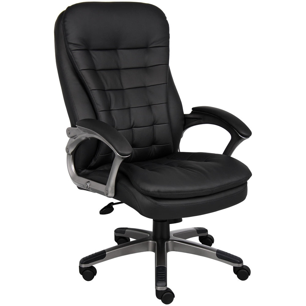 Task Chair:  Vinyl,  Adjustable Height,  Black