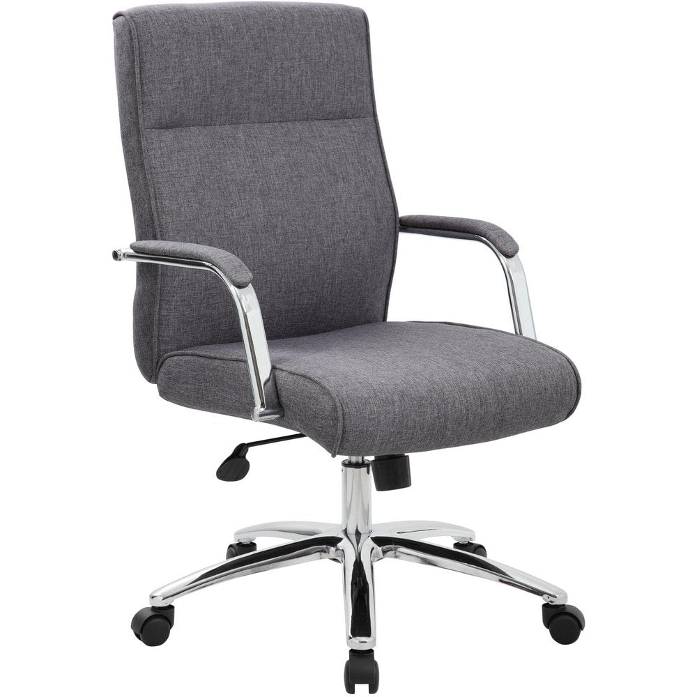 Task Chair:  Vinyl,  Adjustable Height,  Gray