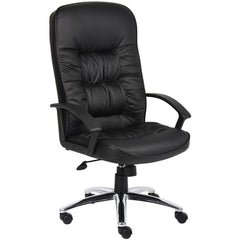 Task Chair:  PU Leather,  Adjustable Height,  Black