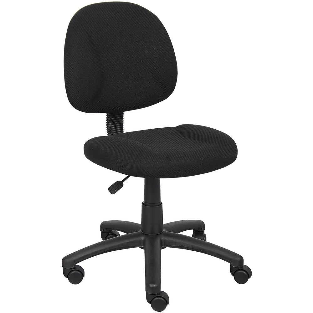 Task Chair:  Tweed,  Adjustable Height,  Black