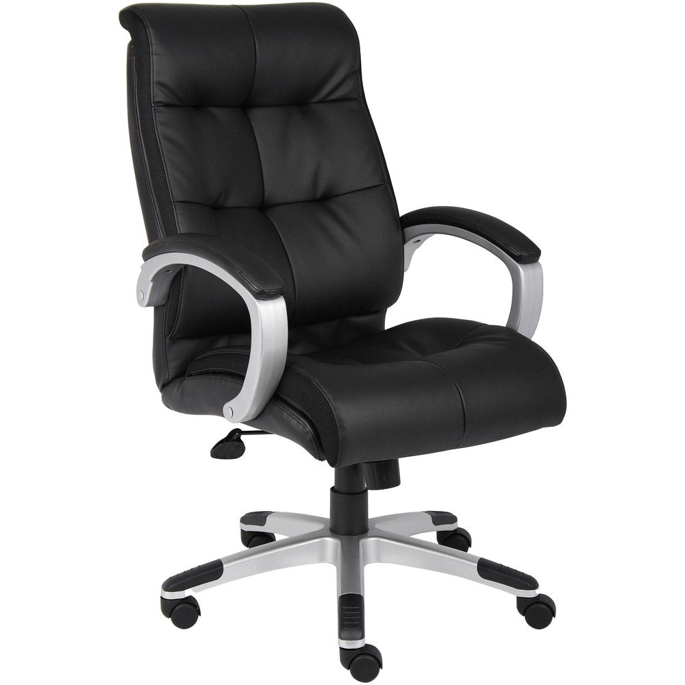 Task Chair:  PU Leather,  Adjustable Height,  Black