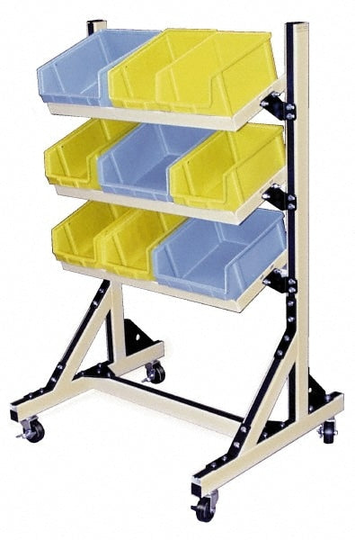 Mobile Pick Rack: Mobile Louvered Rack, 300 lb Capacity, 29" OAD, 54" OAH, 34" OAW