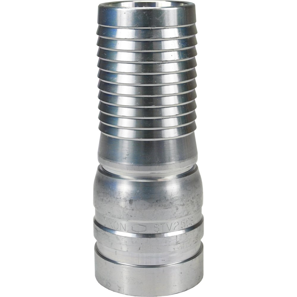 Suction & Discharge Hose Couplings; Type: King Crimp Style Combination Nipple; Coupling Type: Crimp Stem w/Grooved End; Coupling Descriptor: King Crimp Nipple; Material: Schedule 80 Plated Carbon Steel; Coupler Size (Fractional Inch): 6; Thread Size: Non-