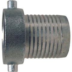 Suction & Discharge Hose Couplings; Type: Steel King Short Shank Suction Coupling; Coupling Type: Female Suction Coupling; Coupling Descriptor: Plated Steel Shank w/Plated Iron Nut; Material: Plated Steel; Coupler Size (Fractional Inch): 2; Thread Size: 2