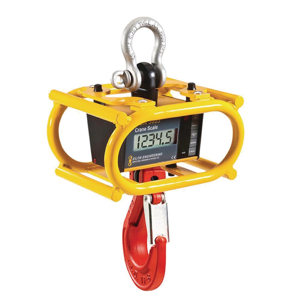 Crane Scales & Hanging Scales; Type: Crane Scale w/1" Display, Cage & IR Remote; Capacity (Lb.): 16000.00; Capacity (kg): 7257.4779; Display Type: 6 Digit LCD, 5 Digit LCD; Scale Type: Crane Scale