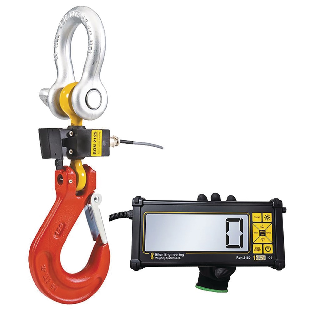 Crane Scales & Hanging Scales; Type: Hook Type Wired Crane Scale; Capacity (Lb.): 4000.00; Capacity (kg): 1814.3695; Display Type: 6 Digit LCD, 5 Digit LCD; Scale Type: Crane Scale