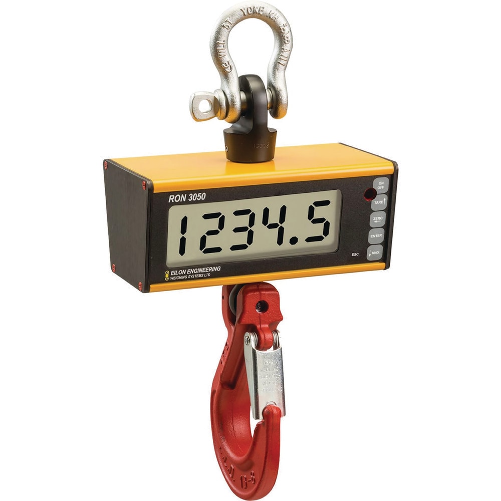 Crane Scales & Hanging Scales; Type: Crane Scale w/2" Display; Capacity (Lb.): 30000.00; Capacity (kg): 13607.7711; Display Type: 6 Digit LCD, 5 Digit LCD; Scale Type: Crane Scale