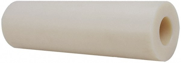 Plastic Round Tube: 1" ID, 2-1/4" OD, 1' OAL, Natural, Cast Nylon