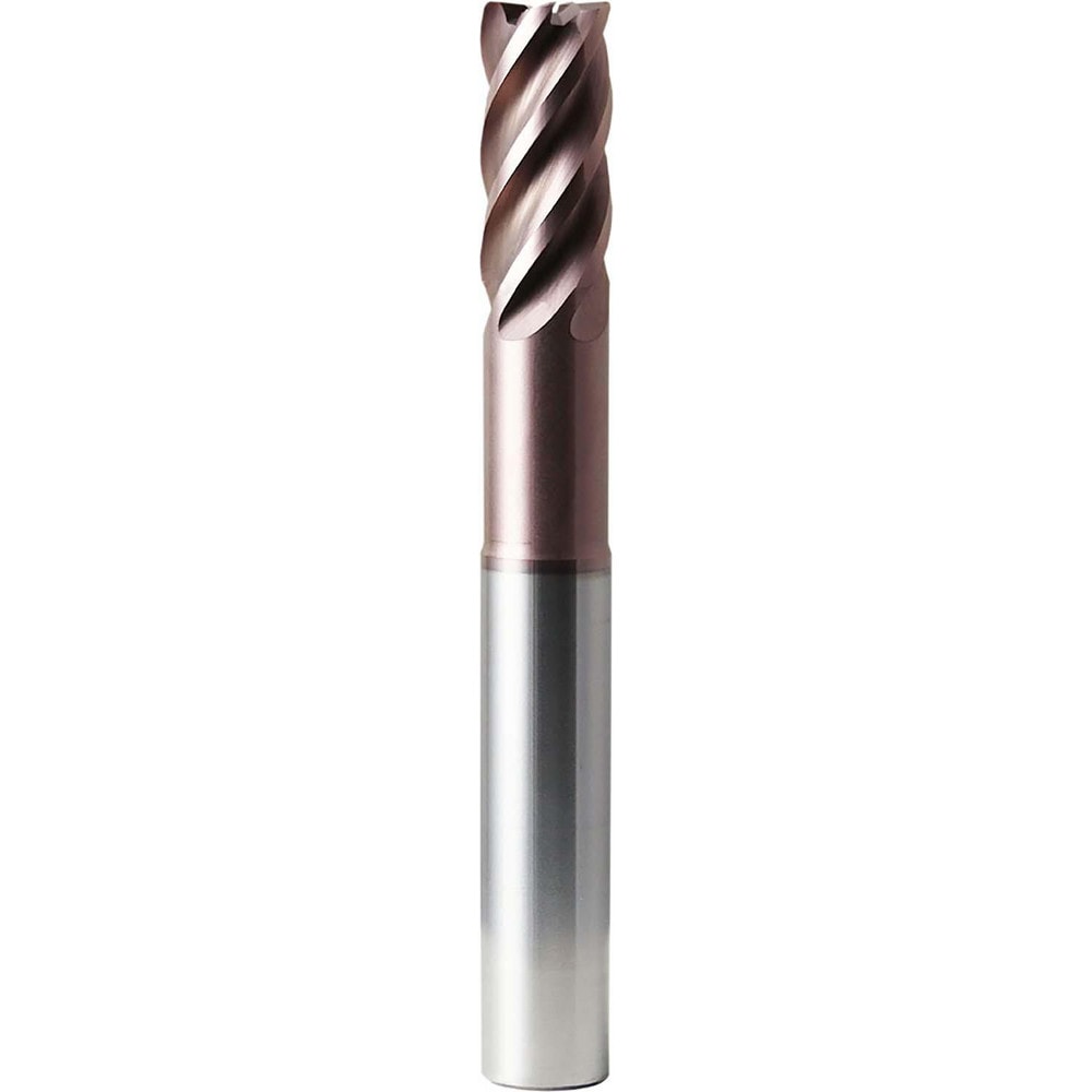 Corner Radius End Mill: 20 mm Dia, 43.00 mm LOC, 1.00 mm Radius, 5 Flute, Solid Carbide