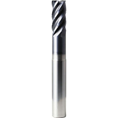 Corner Radius End Mill: 3/4" Dia, 1-1/2" LOC, 0.0100" Radius, 5 Flute, Solid Carbide