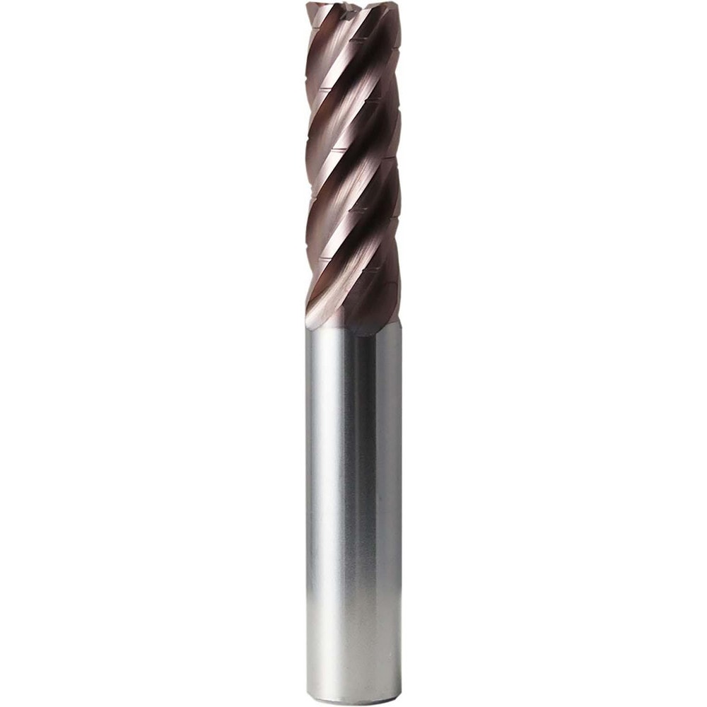 Corner Radius End Mill: 20 mm Dia, 60.00 mm LOC, 5.00 mm Radius, 5 Flute, Solid Carbide