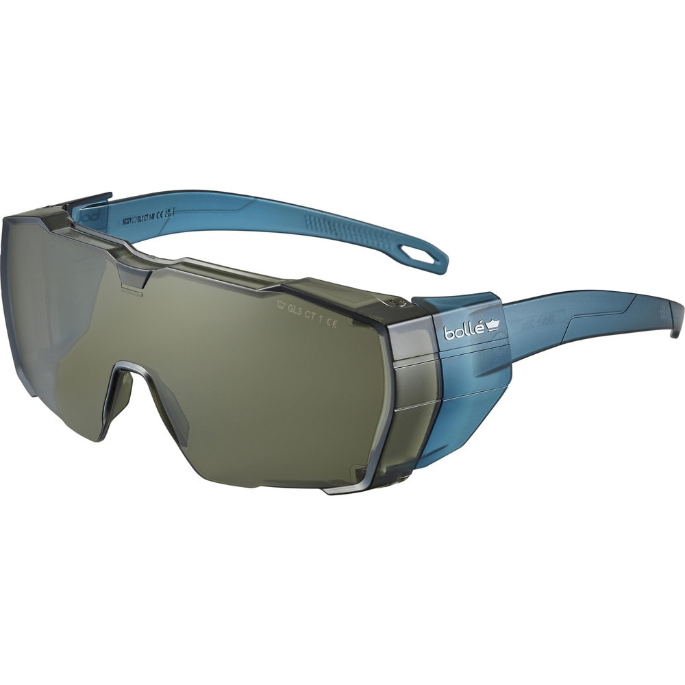 Safety Glasses: Platinum & Anti-Fog & Anti-Scratch, Polycarbonate, Smoke Lenses, Frameless