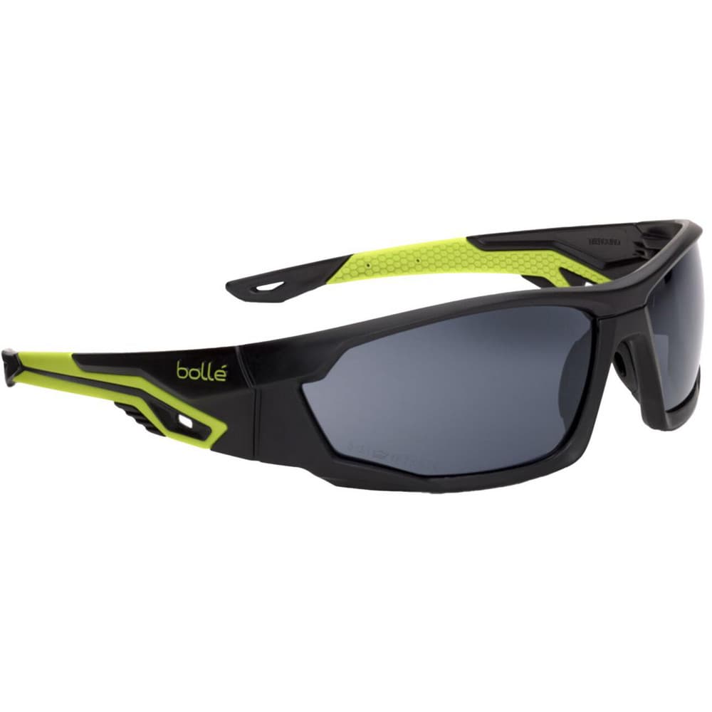 Safety Glasses: Platinum & Anti-Fog & Anti-Scratch, Polycarbonate, Smoke Lenses, Full-Framed