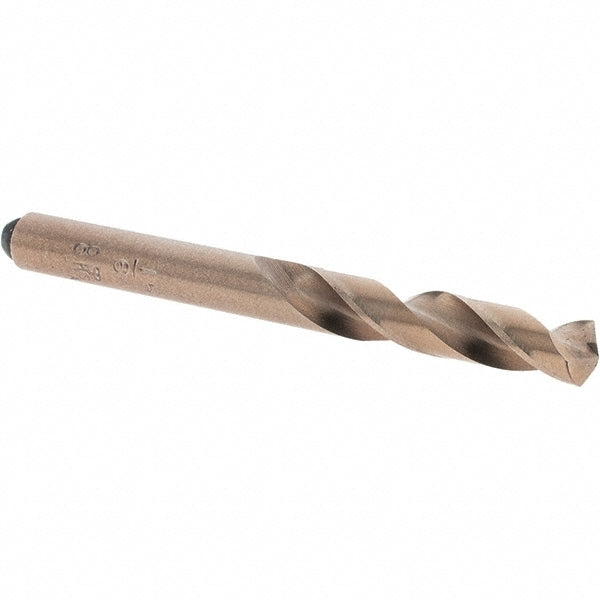 Screw Machine Length Drill Bit: 15/64" Dia, 135 deg Point, High-Speed Steel