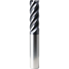 Corner Radius End Mill: 1" Dia, 3" LOC, 0.1900" Radius, 5 Flute, Solid Carbide