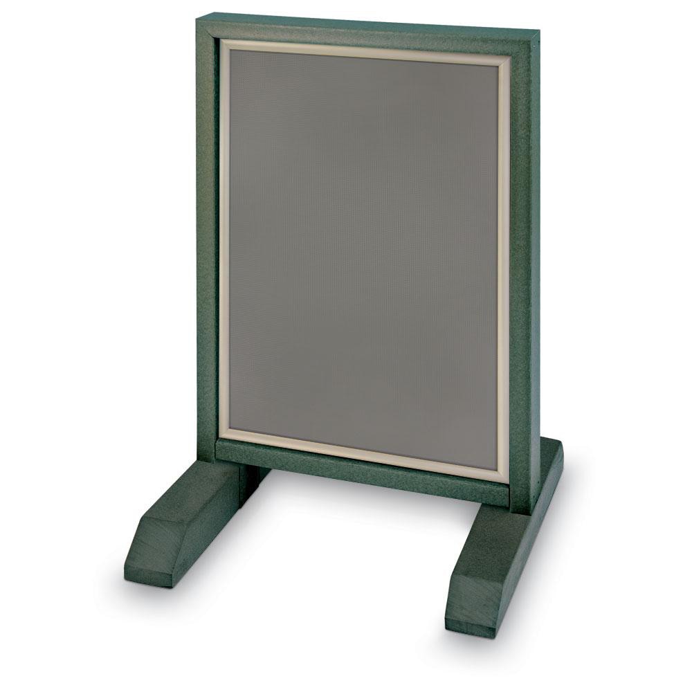 Enclosed Letter Board: 36" Wide, 24" High, Recycled Plastics, Woodland Green