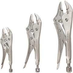 Plier Sets; Plier Type Included: Curved Jaw Locking; Container Type: None; Handle Material: Steel; Includes: 3 pliers; Insulated: No; Tether Style: Not Tether Capable