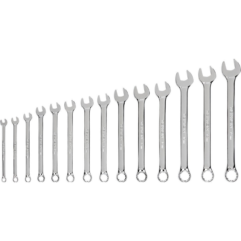 Combination Wrench Set: 14 Pc, Metric