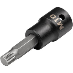 Specialty Sockets; Socket Type: Triple Square; Type: Bit; Drive Size: 1/2 in; Size (Spline): #10; Socket Size: M10; Hex Size (mm): 10.000; Hex Size (Inch): 1/2; Finish: Oxide