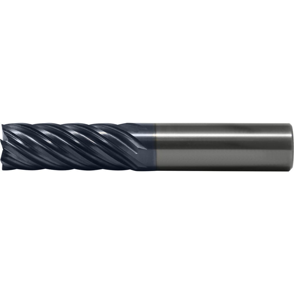 Corner Radius End Mill: 5/8" Dia, 3" LOC, 1.52 mm Radius, 7 Flute, Solid Carbide