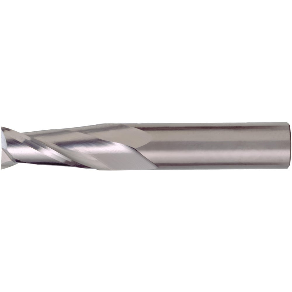 Square End Mill: 5/8" Dia, 3" LOC, 2 Flute, Solid Carbide