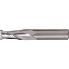 Square End Mill: 1/8" Dia, 1/4" LOC, 2 Flute, Solid Carbide