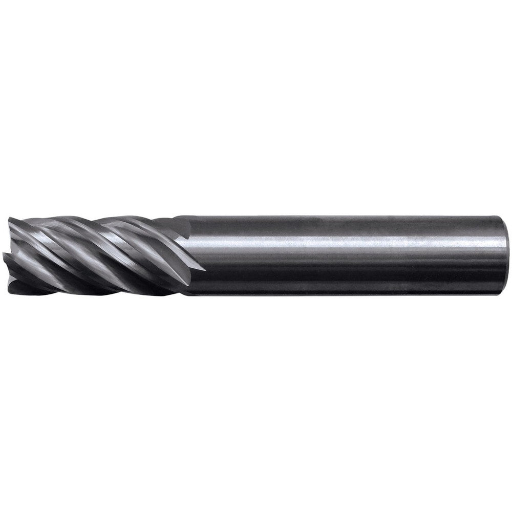 Corner Radius End Mill: 1/4" Dia, 1/2" LOC, 0.51 mm Radius, 5 Flute, Solid Carbide