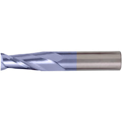 Square End Mill: 7/16" Dia, 3" LOC, 2 Flute, Solid Carbide