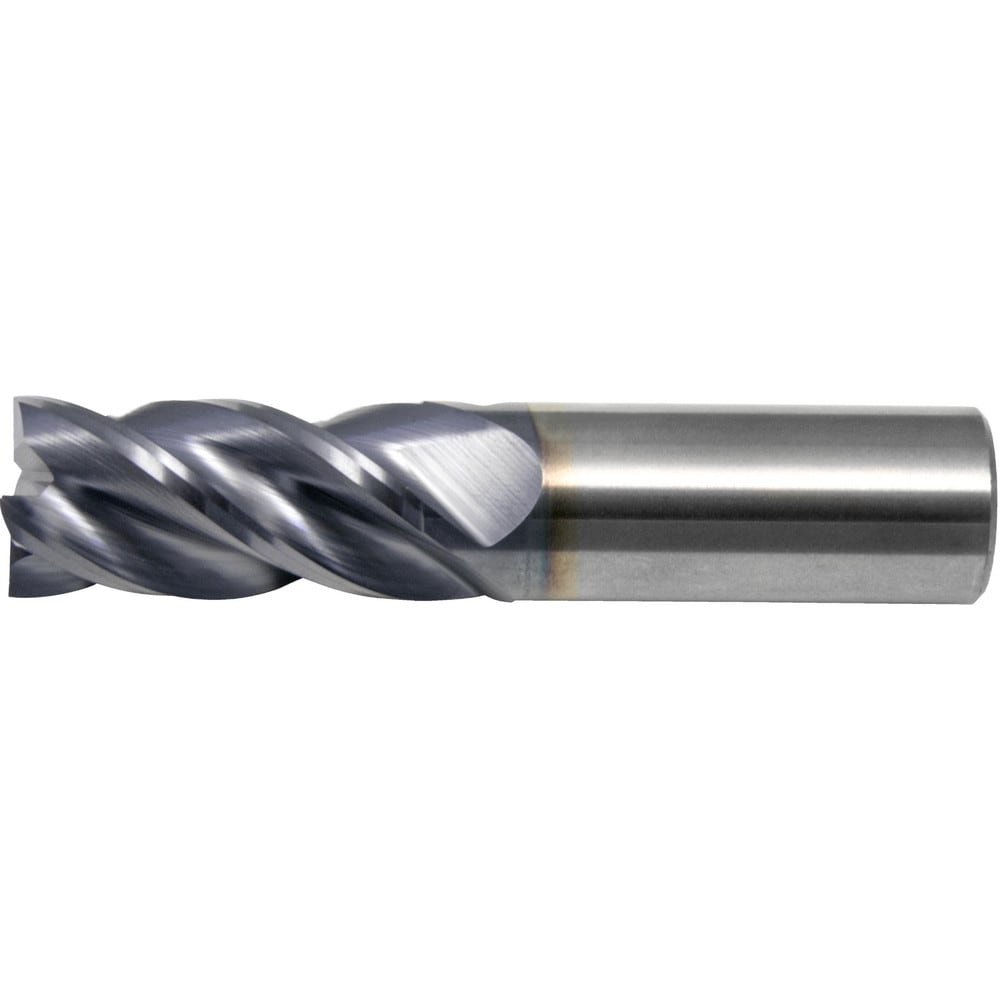 Square End Mill: 5/8" Dia, 2-1/4" LOC, 4 Flute, Solid Carbide