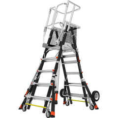 5 Step Fiberglass Foldable Step Ladder: Type IAA 375 lb Capacity 9' Height