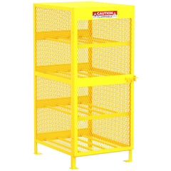 Gas Cylinder Carts, Racks, Stands & Holders; Gas Cylinder Rack Type: Gas Cylinder Storage Cabinet; Fits Cylinder Diameter: 12.5; Number Of Cylinders: 8; Overall Width: 32; Overall Height: 71; Material: Steel; Overall Length: 40.00; Cylinder Orientation: H