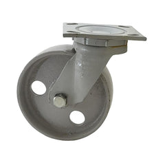 Swivel Top Plate Caster: Semi-Steel, 4" Wheel Dia, 2" Wheel Width, 1,000 lb Capacity, 5-5/8" OAH