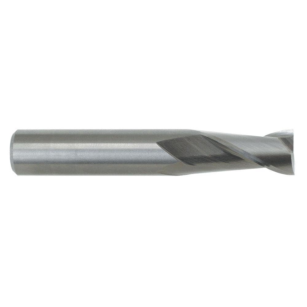 Square End Mill: 3/8" Dia, 1" LOC, 2 Flute, Solid Carbide