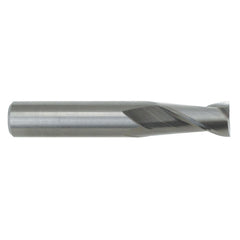 Square End Mill: 3/8" Dia, 1" LOC, 2 Flute, Solid Carbide